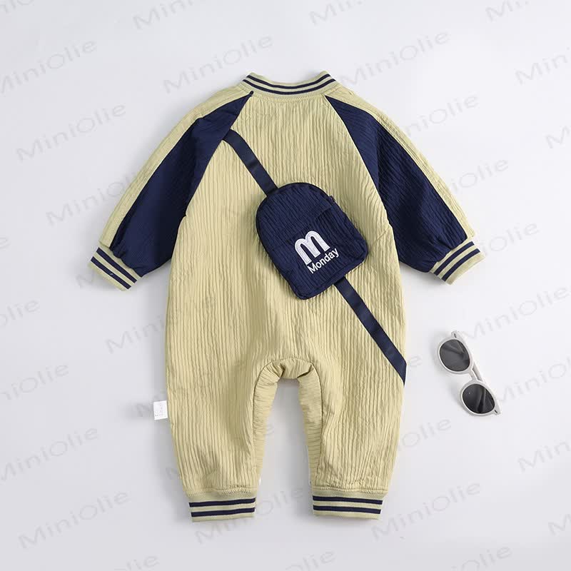 MONDAY Baby Contrast Sleeves Romper