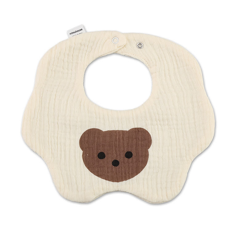 Baby Muslin Cotton Bear Bib