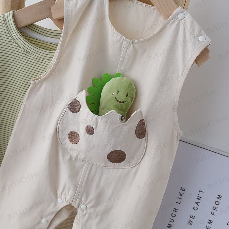 Baby Dino Romper and Striped Tee