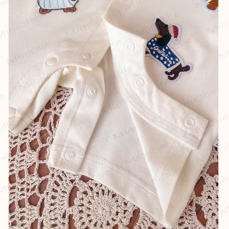 Baby Gentleman Puppy Patch Romper