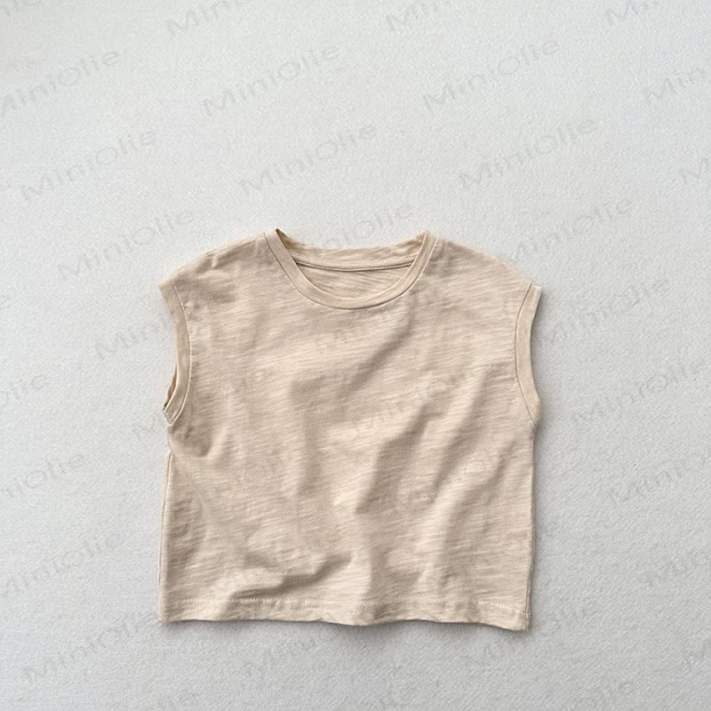 Toddler Solid Color Tank Top T-shirt