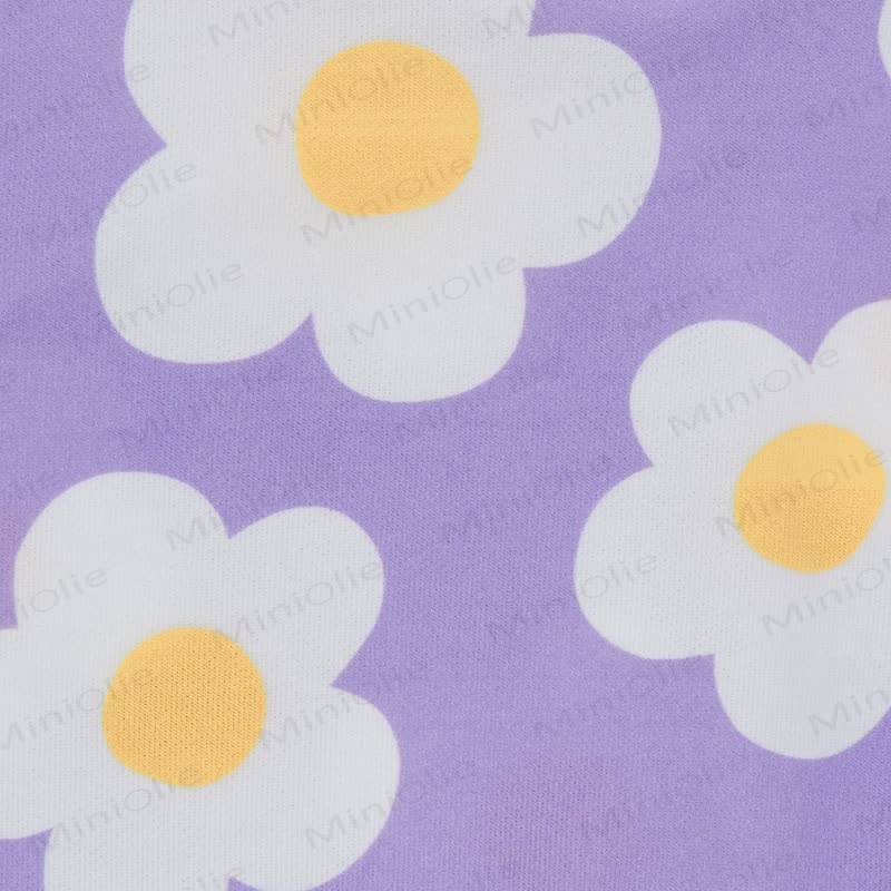 Baby White Flower 2-piece Purple Set