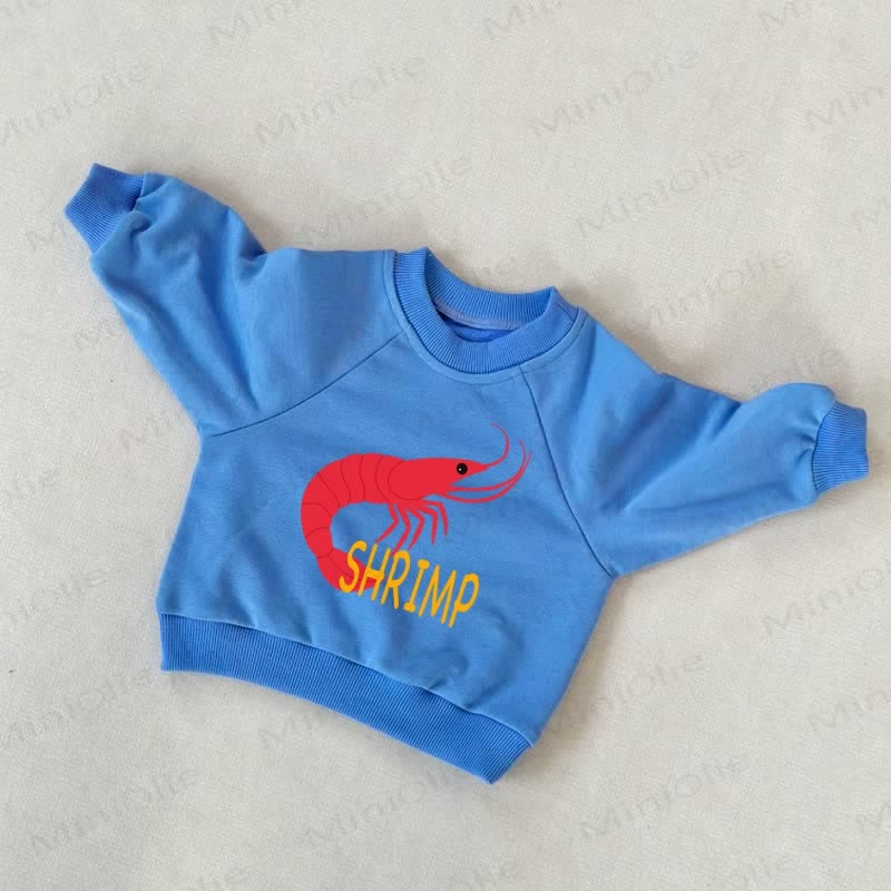 SHRIMP Baby Toddler Blue Sweatshirt