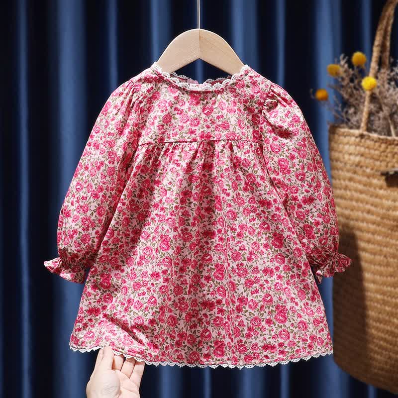 Toddler Floral Dress and Cardigan