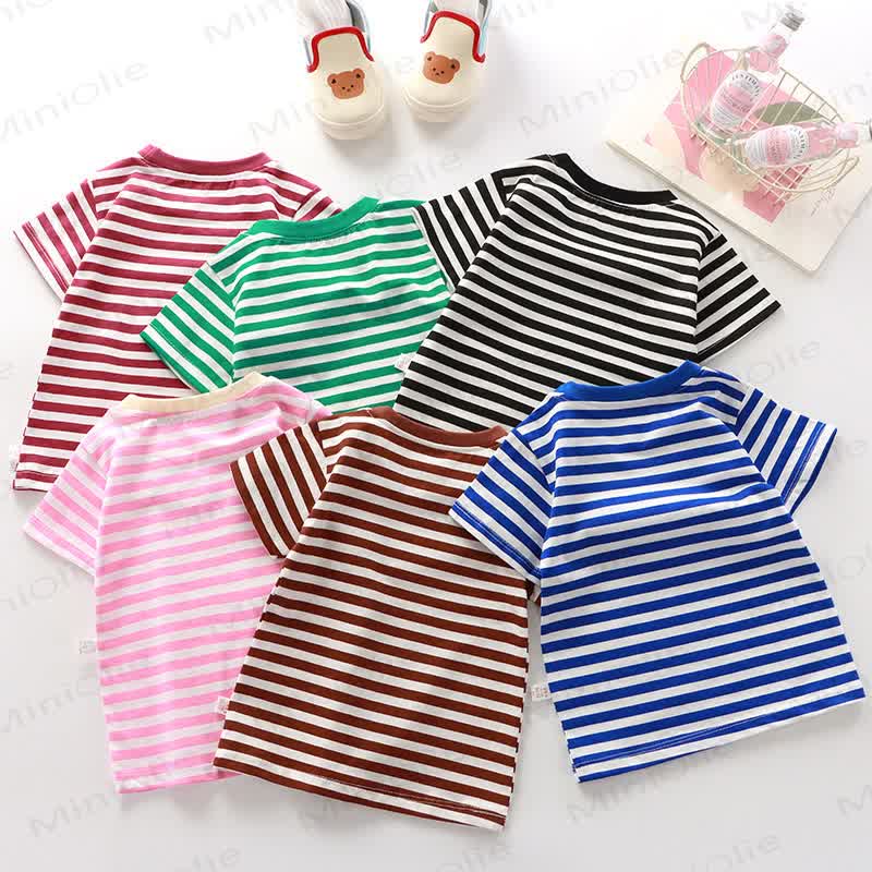 Kids Simple Striped Base Layer T-Shirt
