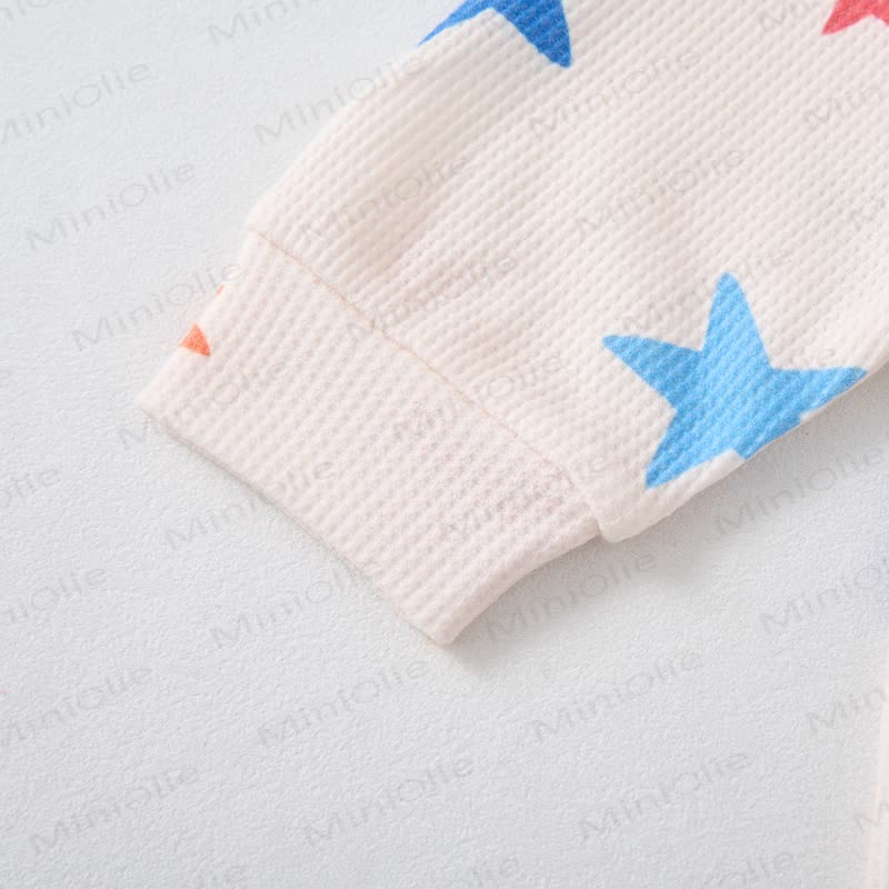 Baby Toddler Christmas Colorful Star Waffle 2-piece Set