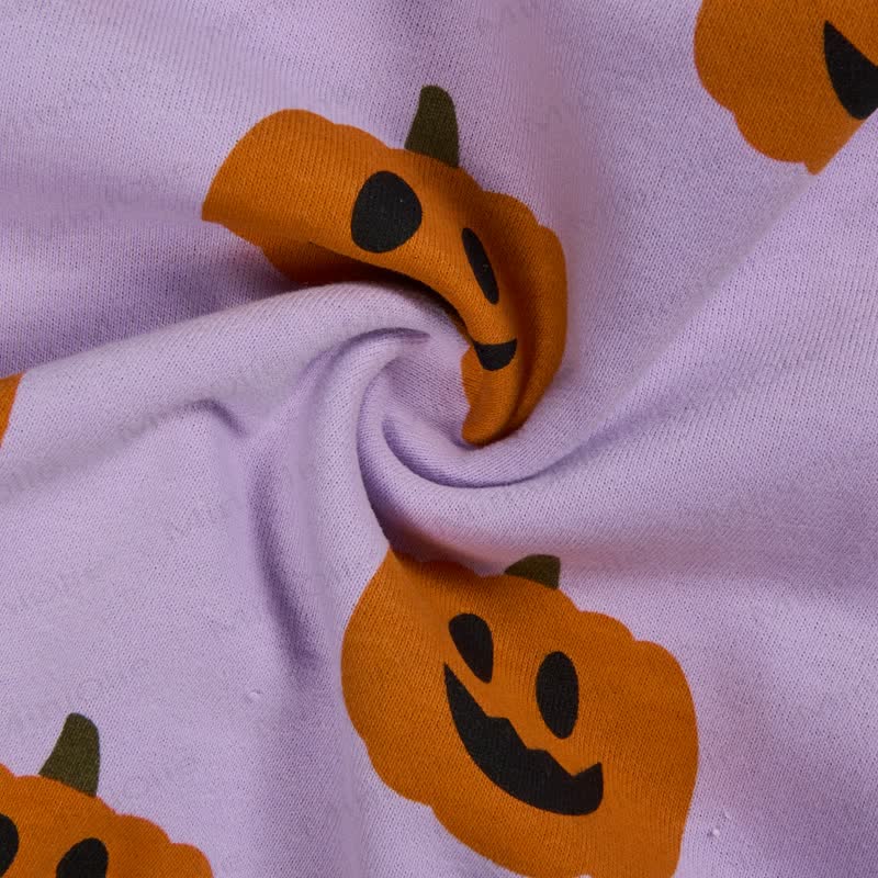 Baby Toddler Halloween Pumpkin Purple 2-piece Set