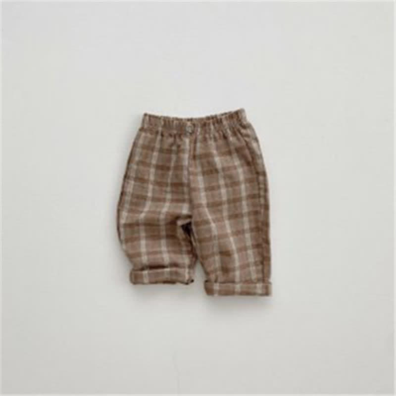 Baby British Style Plaid Pants