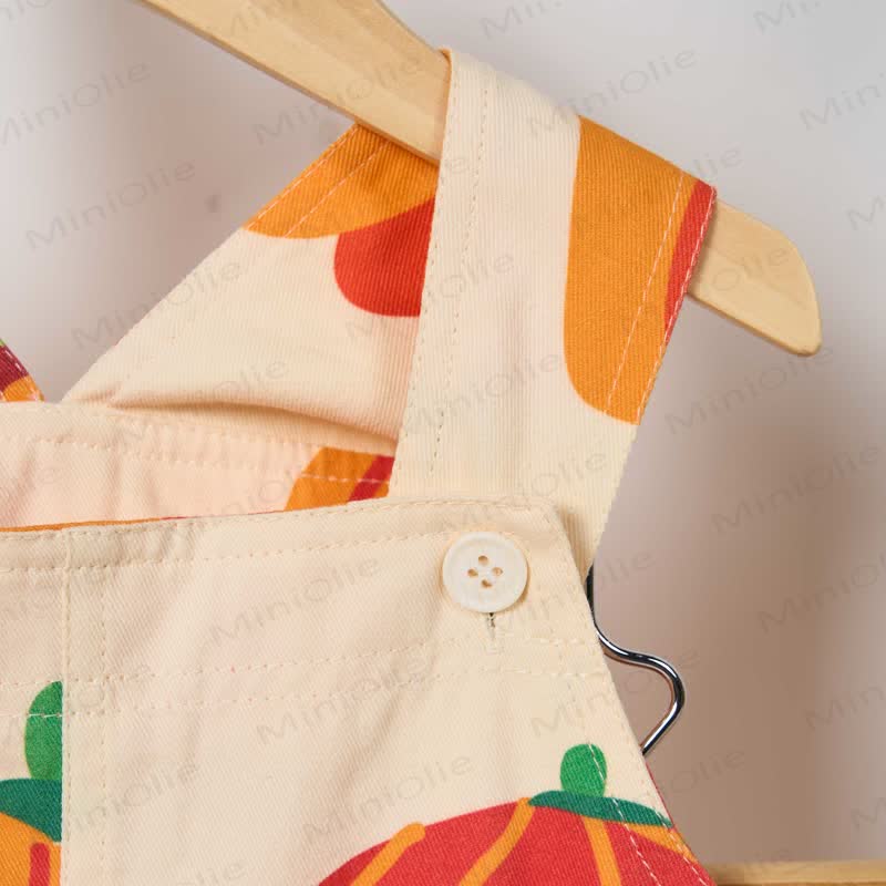 Baby Toddler Pumpkin Pocket Overalls