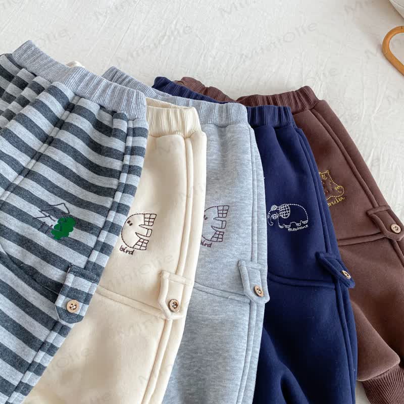 Baby Toddler Animal Fleece Lined Jogger Pants