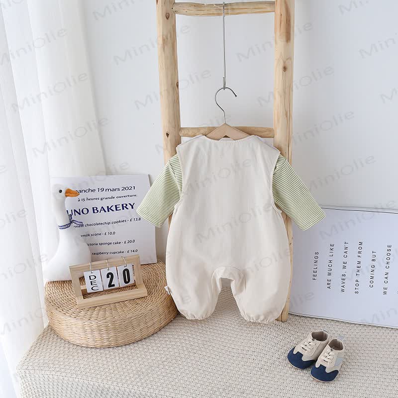 Baby Dino Romper and Striped Tee