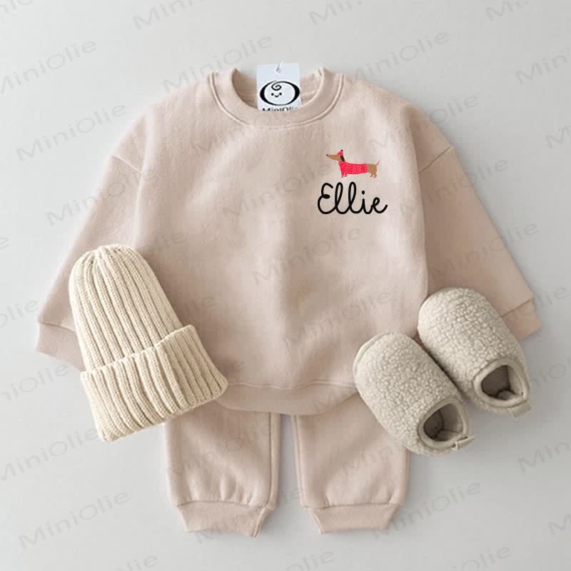 ELLIE Baby Puppy 2-piece Beige Set