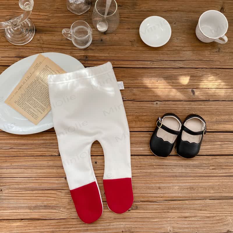 Baby Toddler Fleece Lined Red Romper Dress & Leggings