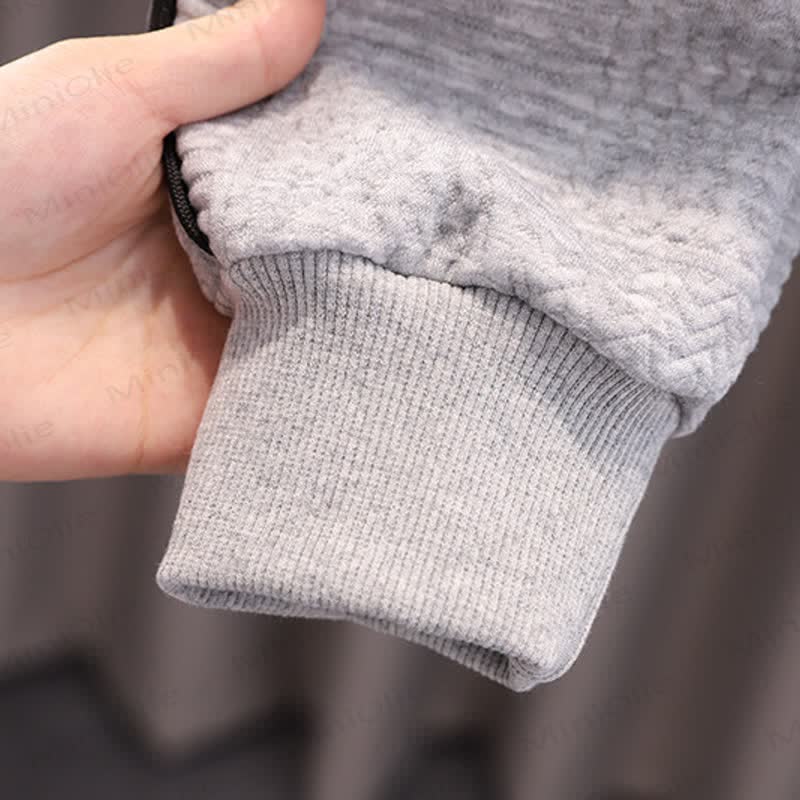 Baby Boy 2-Piece Simple Bear Sweatsuit Set