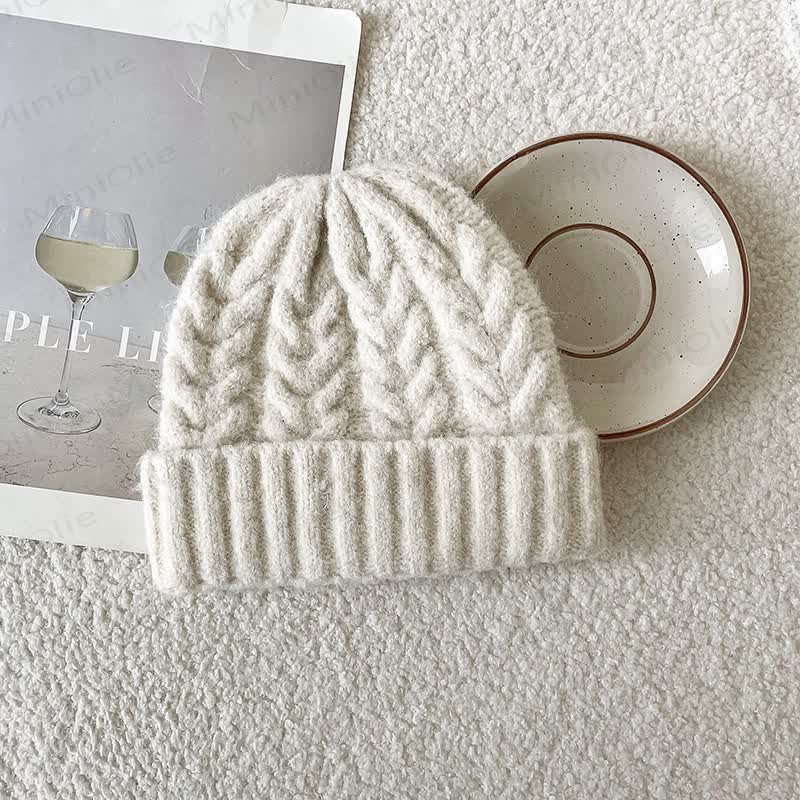 Baby Toddler Solid Color Twist Beanie