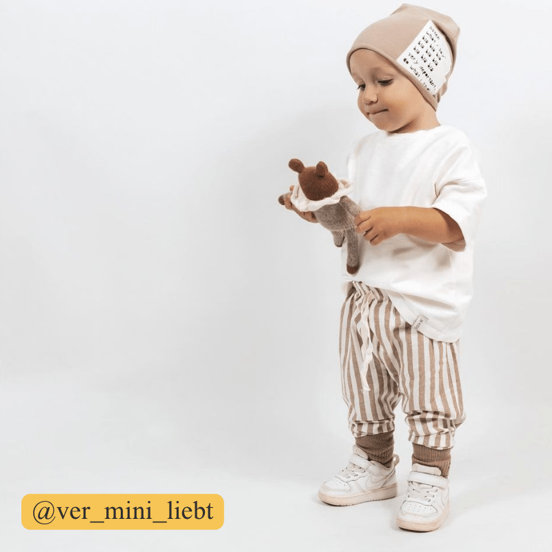 Baby Striped Drawstring Casual Pants