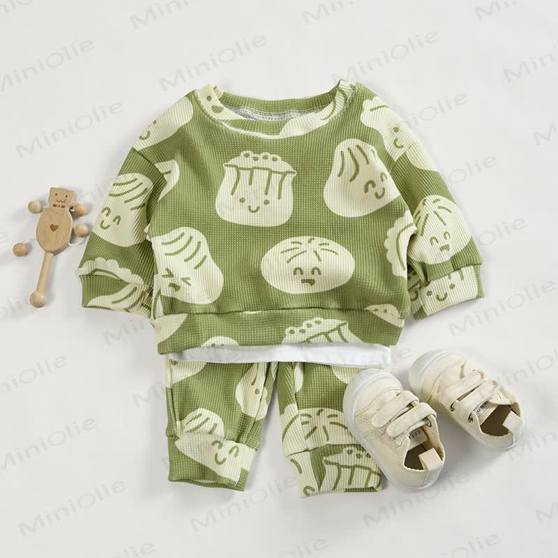 Baby Dumpling Green Waffle 2-piece Set