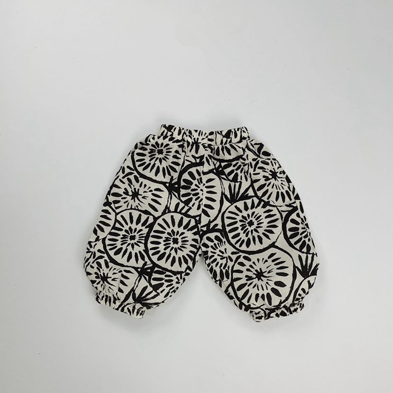 Toddler Loose Retro Pattern Design Pants