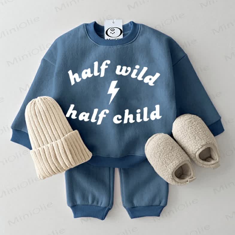 HALF WILD HALF CHILD Baby 2-piece Blue Set