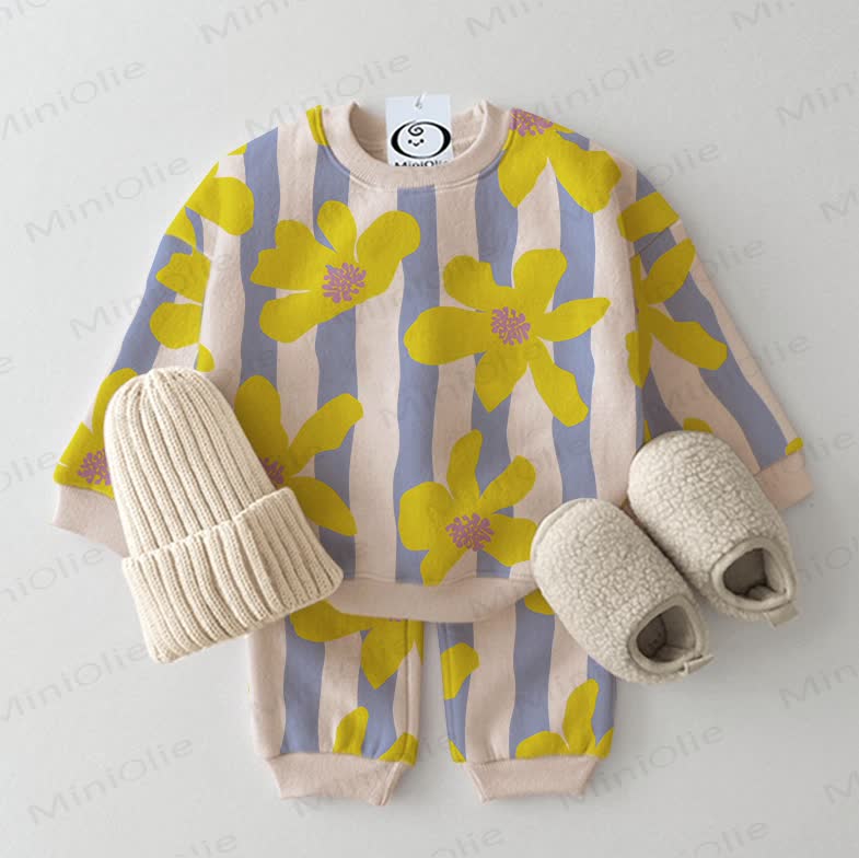 Baby Yellow Flower Beige 2-piece Set