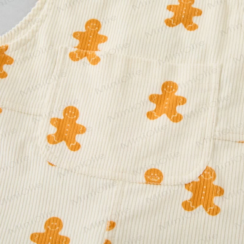 Baby Toddler Gingerbread Man Overalls