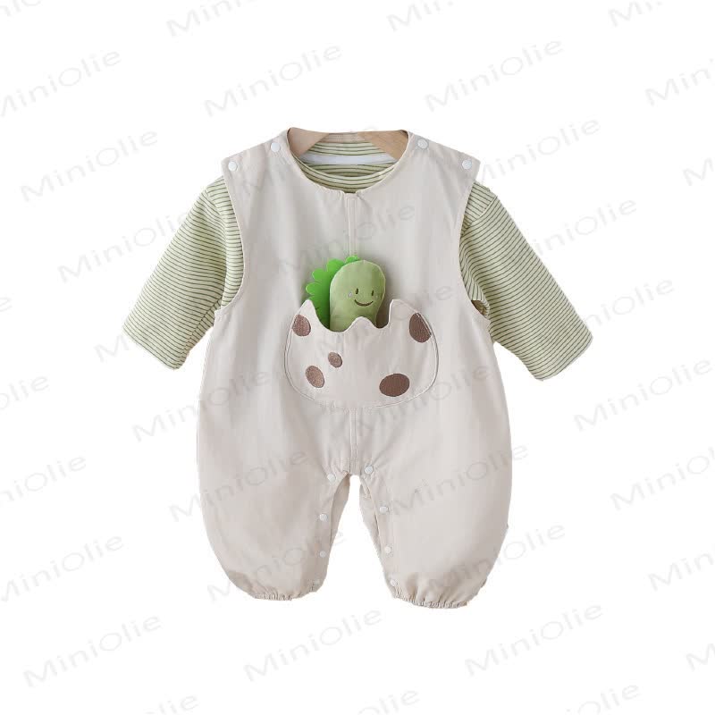 Baby Dino Romper and Striped Tee