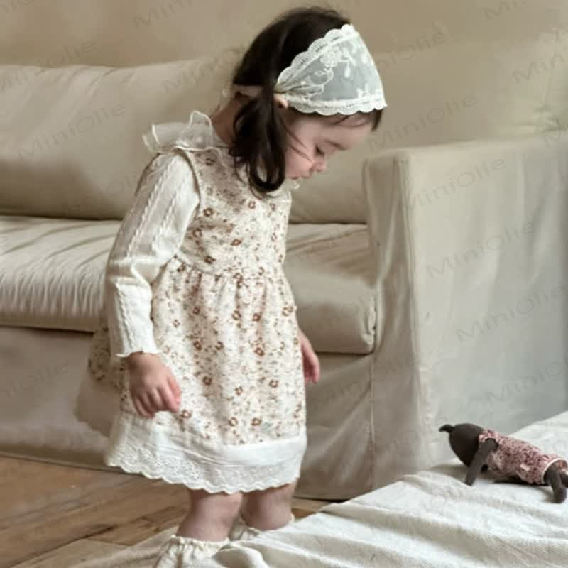 Baby Toddler Girls Flower Baby Collar Sleeveless Dress