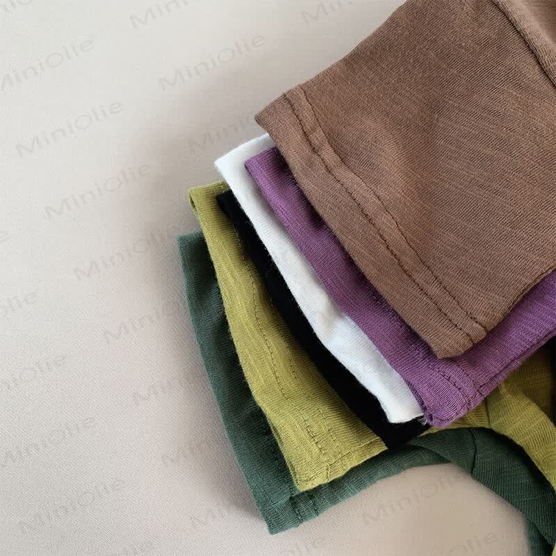 Toddler Solid Color Retro Soft T-shirt