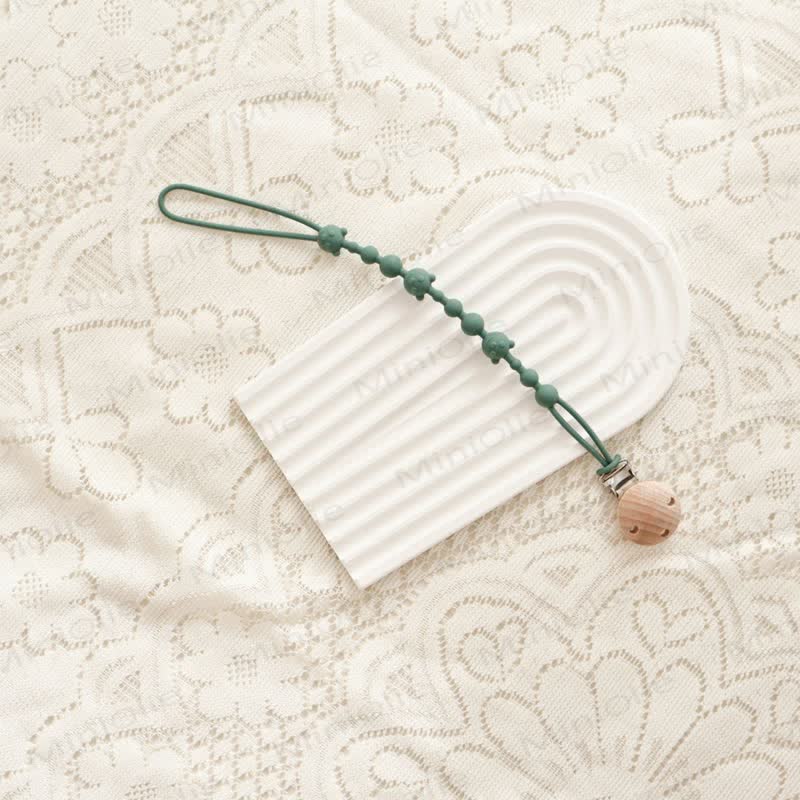 Baby Silicone Bear Pacifier Clip
