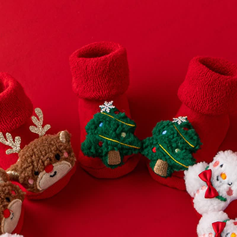 Baby Toddler Fleece Lined Christmas Socks