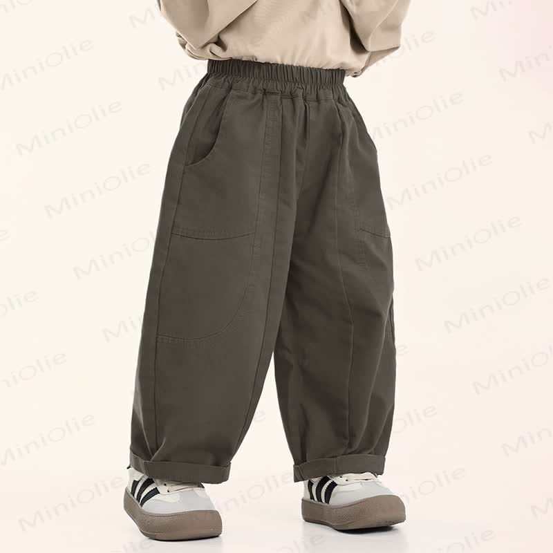 Toddler Boy Plain Grey Loose Pants