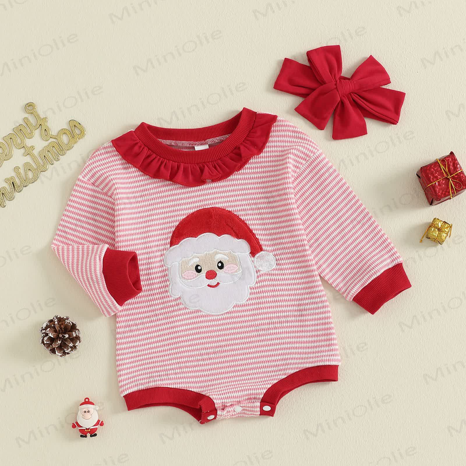 Baby Santa Claus Bodysuit with Headband