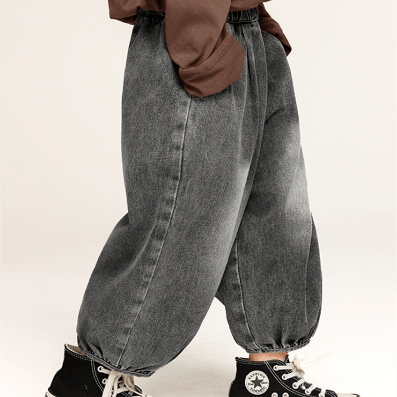 Toddler Simple Denim Jogger Pants