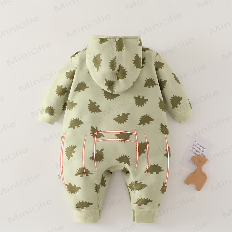 Baby Fleece Lined Hooded Romper
