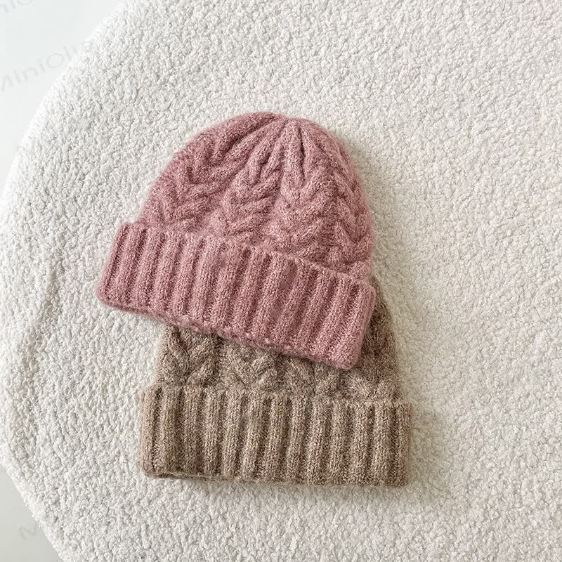 Baby Toddler Solid Color Twist Beanie