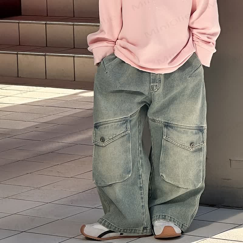 Toddler Boy Double Pocket Denim Pants