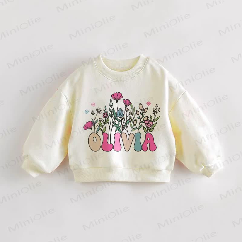OLIVIA Baby Toddler Flower Sweatshirt