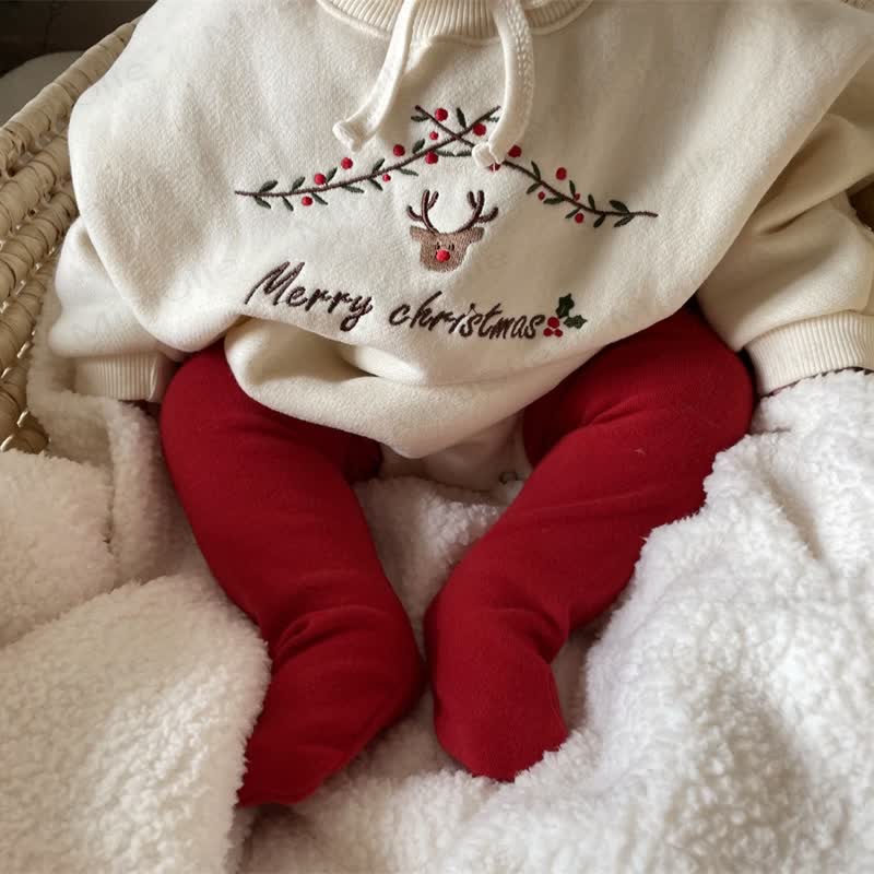 MERRY CHRISTMAS Fleece Lined Bodysuit