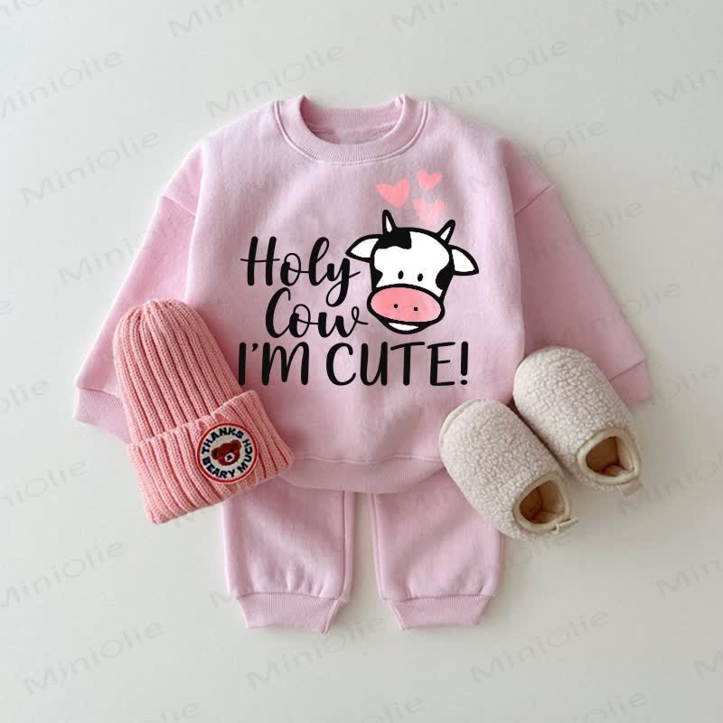 HOLY COW I'M CUTE! Baby Pink 2-piece Set