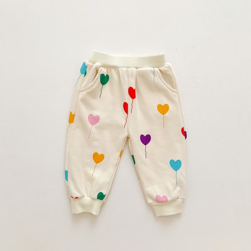 Baby Heart Balloon Sweatshirt and Pants Set