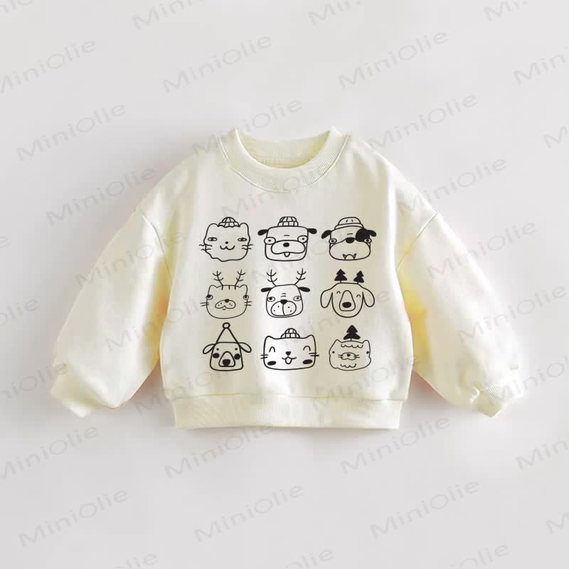 Baby Toddler Animal Illustrations Sweatshirt