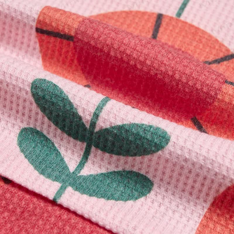 Baby Toddler Sunflower Pink Waffle 2-piece Set