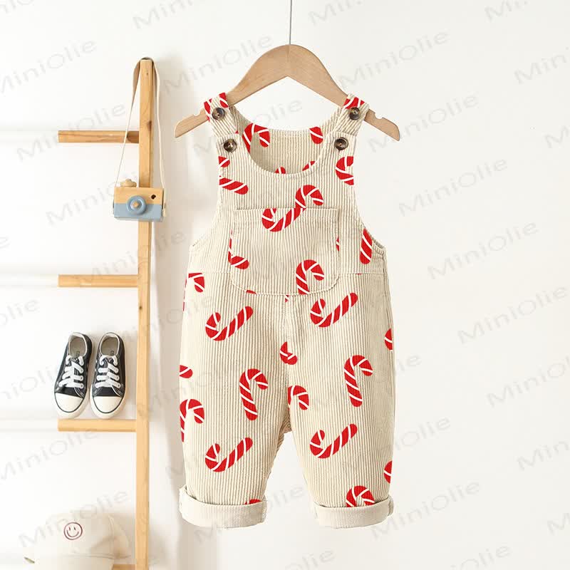 Baby Toddler Candy Corduroy Apricot Overalls