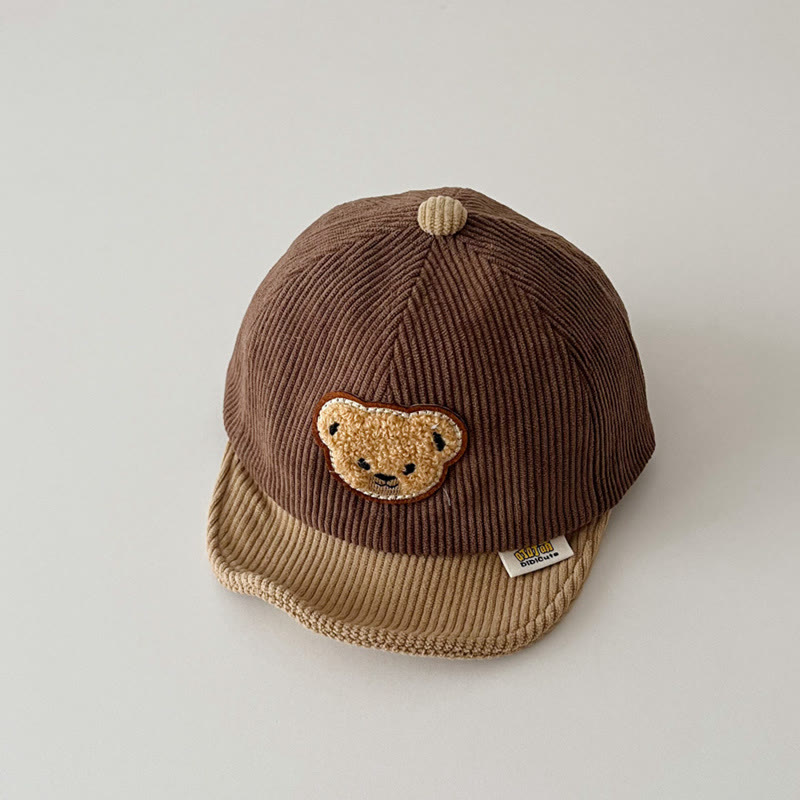 P Baby Bear Letter Sun Peaked Cap