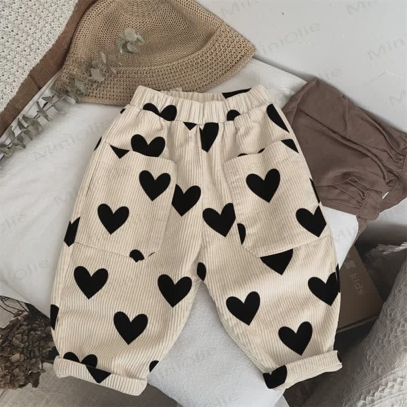 Baby Toddler Beige Heart Pants
