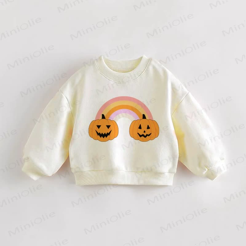Baby Toddler Pumpkin Rainbow Sweatshirt