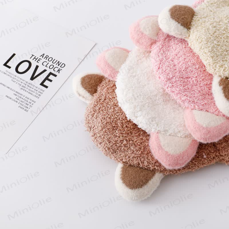 Baby Plush Bear Ears Knit Cap