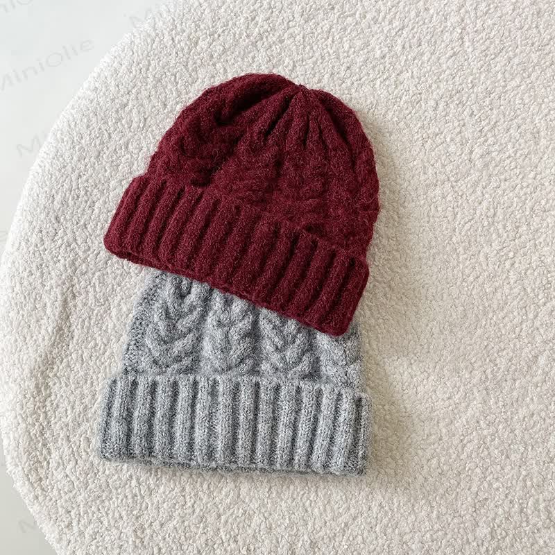 Baby Toddler Solid Color Twist Beanie