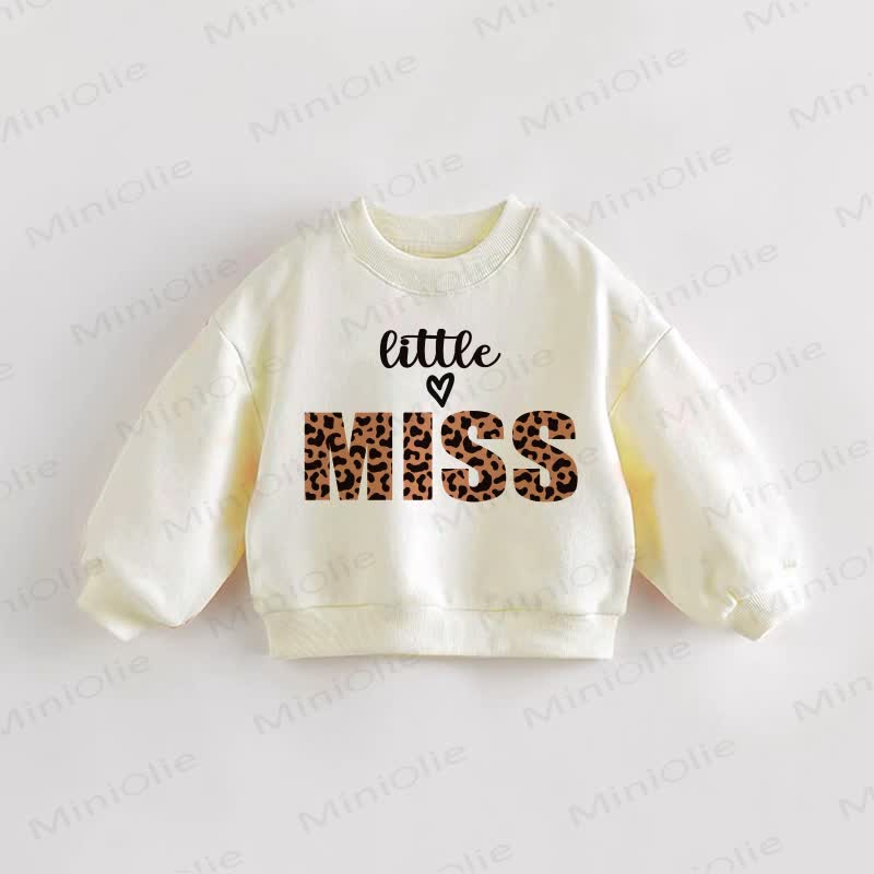 LITTLE MISS Baby Cream Sweatshirt
