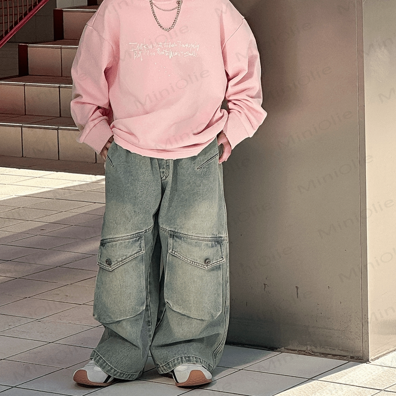 Toddler Boy Double Pocket Denim Pants